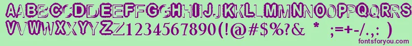 RaslaniUndSoWeiter Font – Purple Fonts on Green Background