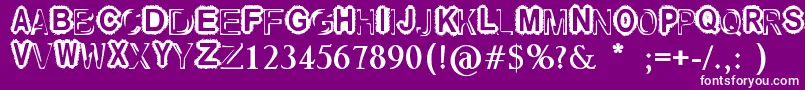 フォントRaslaniUndSoWeiter – 紫の背景に白い文字