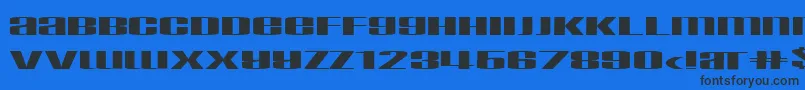 Taskekse Font – Black Fonts on Blue Background