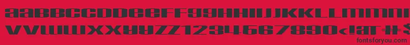 Taskekse Font – Black Fonts on Red Background