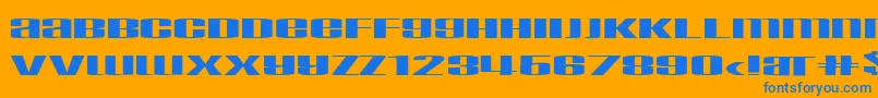 Taskekse Font – Blue Fonts on Orange Background
