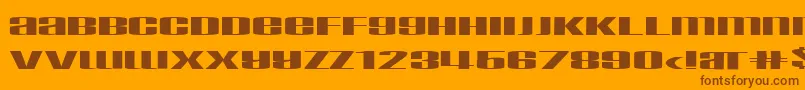 Taskekse Font – Brown Fonts on Orange Background