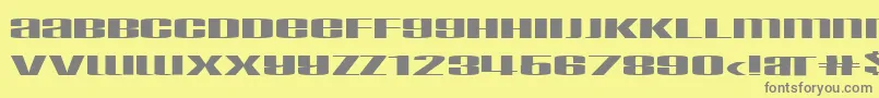 Taskekse Font – Gray Fonts on Yellow Background