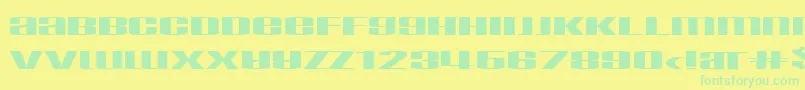 Taskekse Font – Green Fonts on Yellow Background