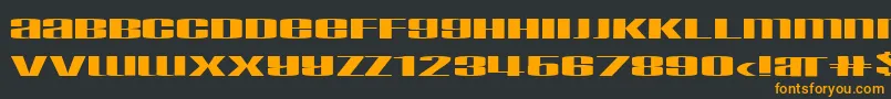 フォントTaskekse – 黒い背景にオレンジの文字