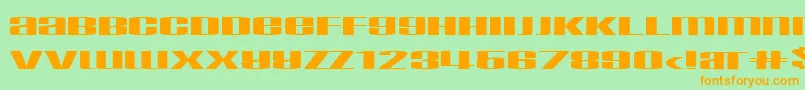 Taskekse Font – Orange Fonts on Green Background