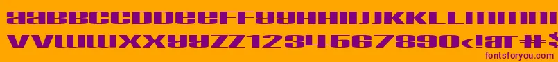 Taskekse Font – Purple Fonts on Orange Background