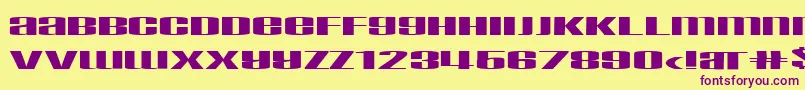 Taskekse Font – Purple Fonts on Yellow Background