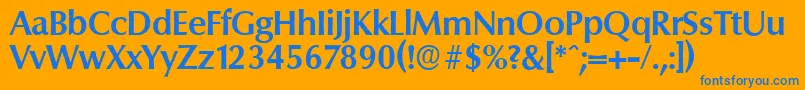 ColumbiaserialBold Font – Blue Fonts on Orange Background