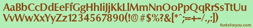 ColumbiaserialBold Font – Brown Fonts on Green Background