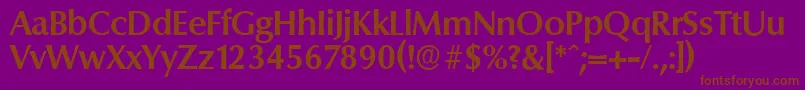 ColumbiaserialBold Font – Brown Fonts on Purple Background