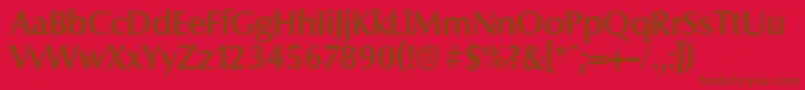 ColumbiaserialBold Font – Brown Fonts on Red Background