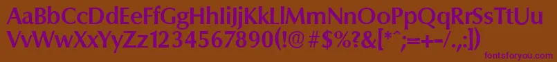 ColumbiaserialBold Font – Purple Fonts on Brown Background