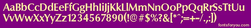 ColumbiaserialBold Font – Yellow Fonts on Purple Background