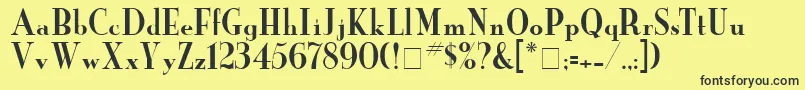 YankeeNormal Font – Black Fonts on Yellow Background