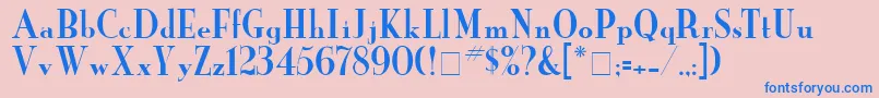 Więcej informacji o czcionce YankeeNormal Czcionka YankeeNormal – niebieskie czcionki na różowym tle