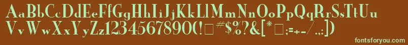 Police YankeeNormal – polices vertes sur fond brun