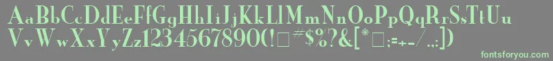 Fonte YankeeNormal – fontes verdes em um fundo cinza