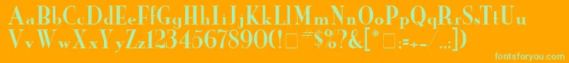 YankeeNormal Font – Green Fonts on Orange Background