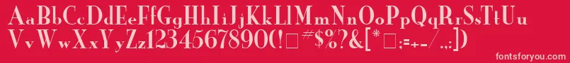 YankeeNormal Font – Pink Fonts on Red Background