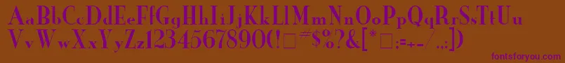YankeeNormal Font – Purple Fonts on Brown Background