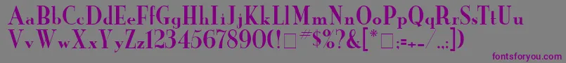 Czcionka YankeeNormal – fioletowe czcionki na szarym tle