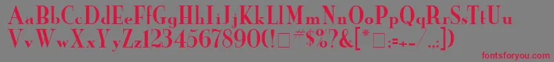 YankeeNormal Font – Red Fonts on Gray Background