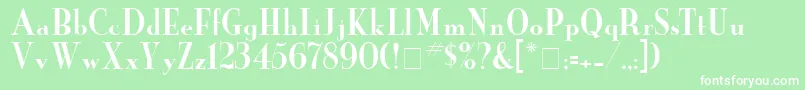 Police YankeeNormal – polices blanches sur fond vert