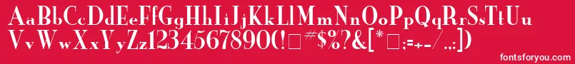 YankeeNormal Font – White Fonts on Red Background