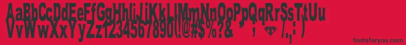 Police TomBombadil – polices noires sur fond rouge