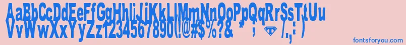 TomBombadil Font – Blue Fonts on Pink Background