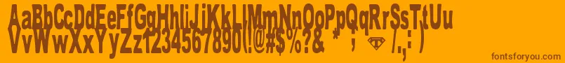 TomBombadil Font – Brown Fonts on Orange Background