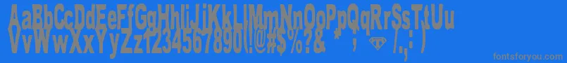 TomBombadil Font – Gray Fonts on Blue Background