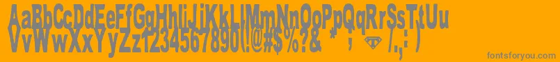 TomBombadil Font – Gray Fonts on Orange Background