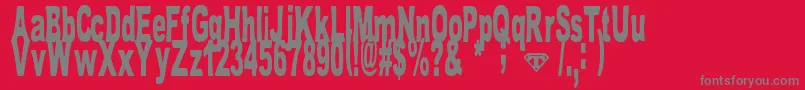 TomBombadil Font – Gray Fonts on Red Background