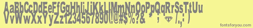 TomBombadil Font – Gray Fonts on Yellow Background