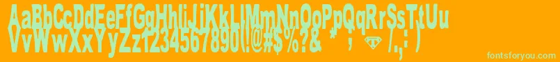TomBombadil Font – Green Fonts on Orange Background