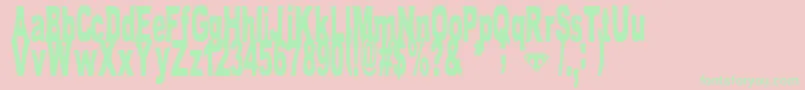 TomBombadil Font – Green Fonts on Pink Background