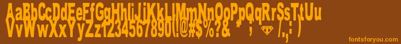 TomBombadil Font – Orange Fonts on Brown Background
