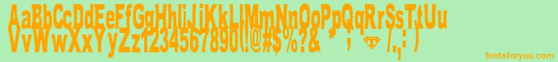 TomBombadil Font – Orange Fonts on Green Background