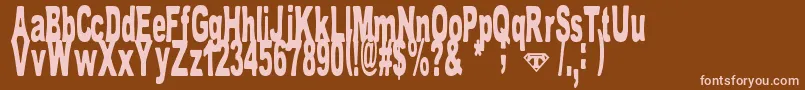 TomBombadil Font – Pink Fonts on Brown Background