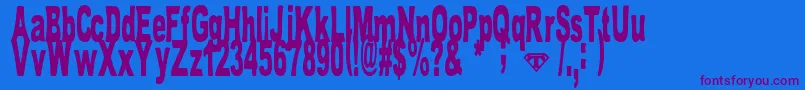 TomBombadil Font – Purple Fonts on Blue Background