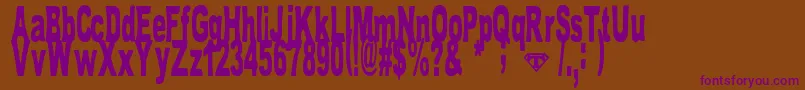 TomBombadil Font – Purple Fonts on Brown Background