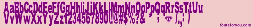 TomBombadil Font – Purple Fonts on Pink Background