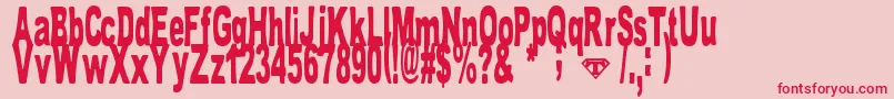 TomBombadil Font – Red Fonts on Pink Background