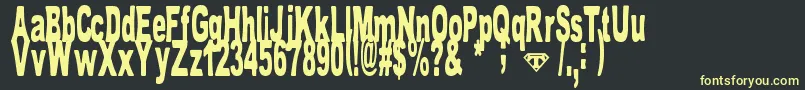 TomBombadil Font – Yellow Fonts on Black Background