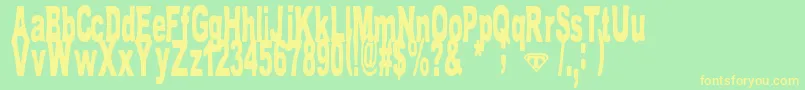 TomBombadil Font – Yellow Fonts on Green Background