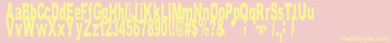 TomBombadil Font – Yellow Fonts on Pink Background