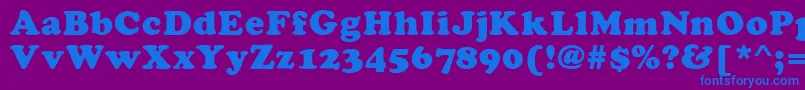 KladezPlain.001.001 Font – Blue Fonts on Purple Background