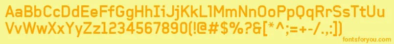 BaksheeshBold Font – Orange Fonts on Yellow Background